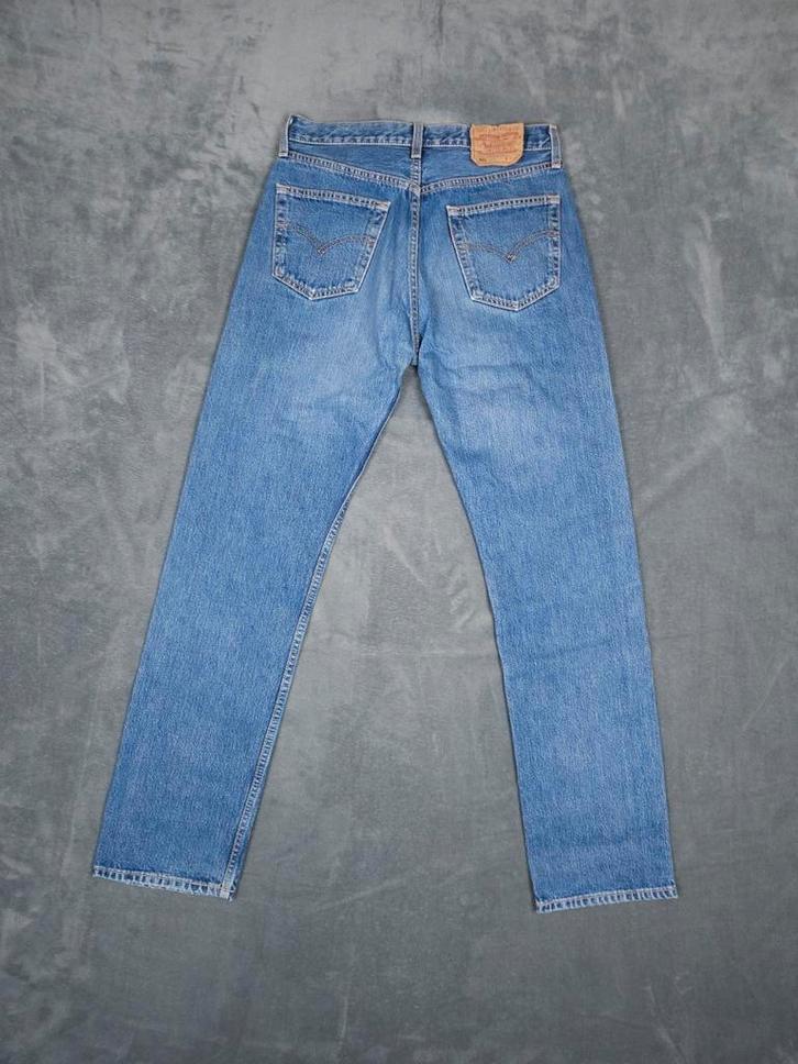 Levi Broek 501 Straight Fit Blauw Denim W30 L33 Jeans, Kleding | Heren, Spijkerbroeken en Jeans, Zo goed als nieuw, W32 (confectie 46) of kleiner