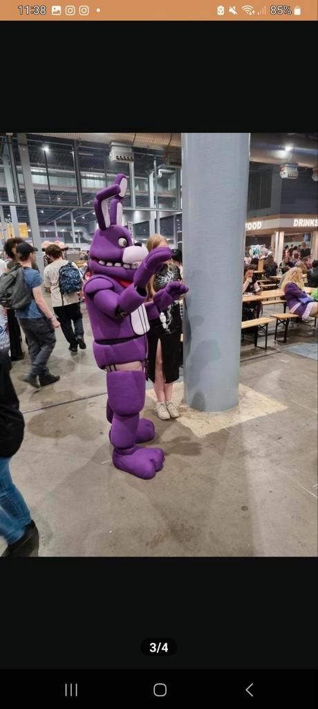 Bonnie five nights at Freddy's cosplay, Hobby en Vrije tijd, Kostuums, Theaterbenodigdheden en LARP, Zo goed als nieuw, Ophalen