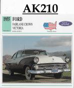 Ak210 autokaart ford fairlane crown victoria ( 1955 ), Ophalen of Verzenden, Zo goed als nieuw, Auto's