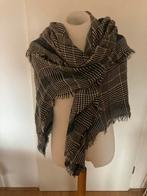 Sjaal/Stola Pied de Poule Blauwe Rand 140x140, Kleding | Dames, Ophalen of Verzenden, Zo goed als nieuw, Sjaal