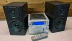 Panasonic stereo set sa-pm03 + sony speakers + afstandsbed., Ophalen of Verzenden