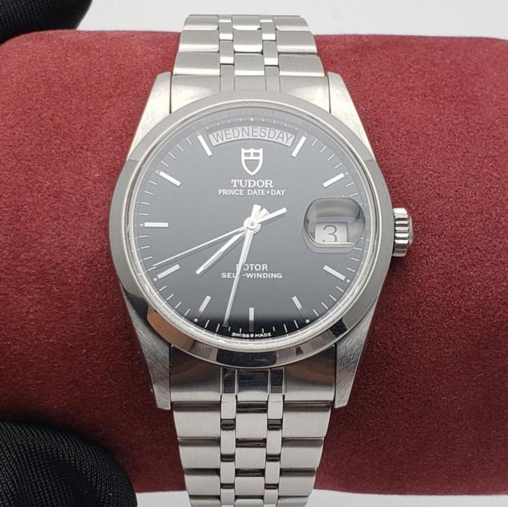 Tudor Prince Date-Day, Sieraden, Tassen en Uiterlijk, Horloges | Heren, Zo goed als nieuw, Overige merken, Staal, Ophalen of Verzenden