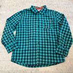 Hampton Bays Kids JBC geruit overhemd groen blauw - maat 116, Hampton Bays, Overhemd of Blouse, Ophalen of Verzenden, Zo goed als nieuw