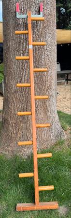 Vintage gymzaal ladder basisschool met ongelijke sporten., Huis en Inrichting, Woonaccessoires | Overige, Ophalen, Gebruikt