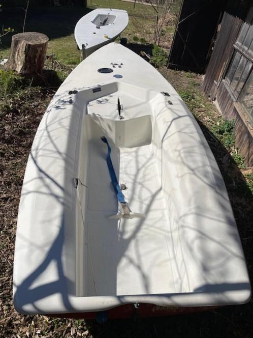 X4, Lanaverre, soort Laser, eenmanswedstrijdzeilboot, Watersport en Boten, Open zeilboten, Gebruikt, Laser, 3 tot 6 meter, Polyester