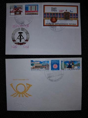 Duitse Eerstedagenveloppen DDR beschikbaar voor biedingen