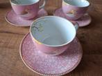 Pip Studio servies vogels roze kop en schotels love birds, Ophalen of Verzenden, Zo goed als nieuw, Overige stijlen, Kop(pen) en/of Schotel(s)
