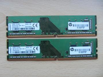 2x HP 4GB PC4-21300 DDR4-2666MHz non-ECC Unbuffered CL19 beschikbaar voor biedingen
