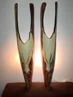 Houtsnijwerk handgeschilderde maskers met ingebouwde lampen, 60 watt of meer, Overige typen, Zo goed als nieuw, E27 (groot)