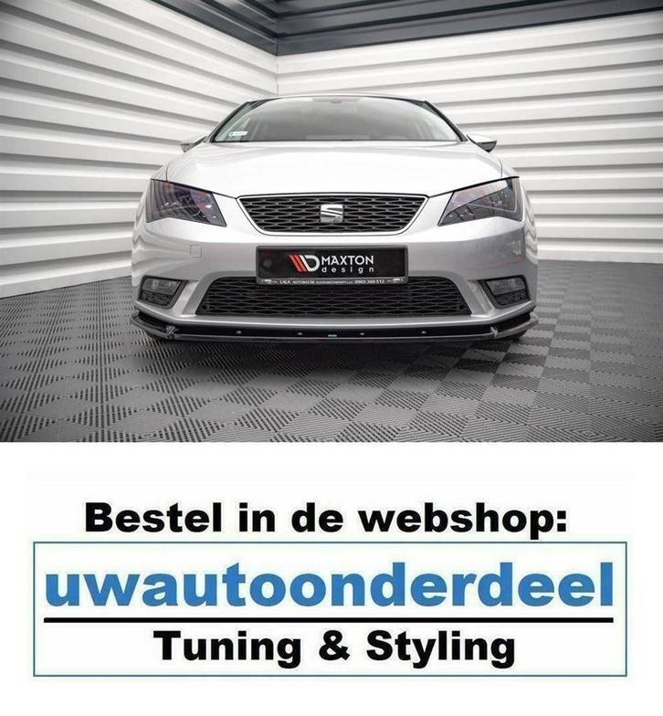 Maxton Spoiler Voorspoiler Lip Splitter Voor Seat Leon MK3, Auto diversen, Tuning en Styling, Verzenden