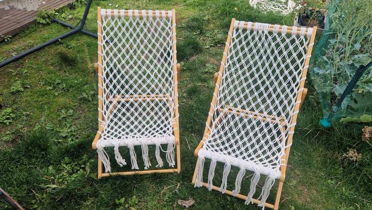 2 Nieuwe Ibiza Klapstoeltjes (setprijs), Tuin en Terras, Ligbedden, Nieuw, Hout, Inklapbaar, Ophalen of Verzenden