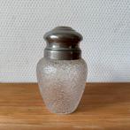 Antiek Frosted Glazen Theebus, Suikerpot, Antieke Glaskunst, Antiek en Kunst, Ophalen of Verzenden