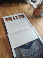 HEMNES Bedframe, wit gebeitst, 90x200 cm inclusief matras, Huis en Inrichting, Slaapkamer | Bedden, Ophalen, Gebruikt, 90 cm, Eenpersoons