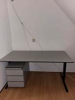 Bureau met ladeblok - In hoogte verstelbaar & ruim!, Huis en Inrichting, Bureaus, Ophalen, In hoogte verstelbaar, Zo goed als nieuw