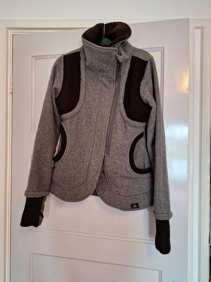 Chapati jas grijs bruin nagenoeg nieuw, Kleding | Dames, Jassen | Winter, Zo goed als nieuw, Maat 36 (S), Grijs, Ophalen of Verzenden
