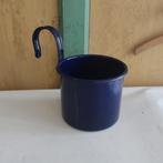 Emaille litermaat beker blauw origineel diameter 13 cm, Antiek en Kunst, Antiek | Emaille, Ophalen of Verzenden
