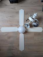 Plafondventilator met Lamp - Wit, Ophalen, Gebruikt, Glas, Minder dan 100 cm