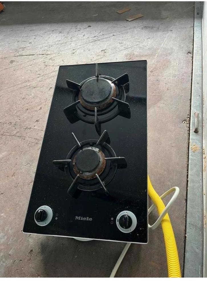 Miele Gaskookplaat - 2 pits - Gebruikt, Witgoed en Apparatuur, Kookplaten, Gebruikt, Inbouw, Gas, 3 kookzones of minder, Ophalen