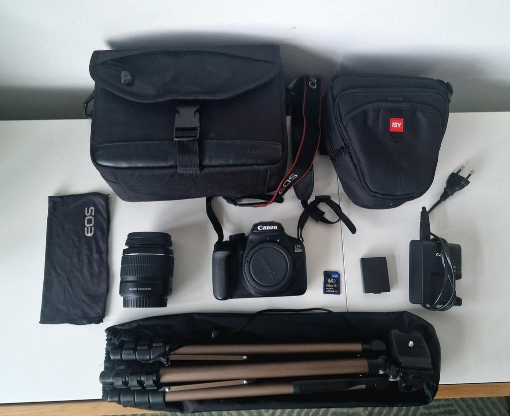 Canon EOS 4000D + Accessoires - Perfecte Starterset!, Audio, Tv en Foto, Fotocamera's Digitaal, Gebruikt, Spiegelreflex, Canon