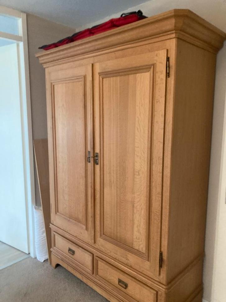 Prachtig licht eiken linnenkast planken en evt hanggedeelte, Huis en Inrichting, Kasten | Kledingkasten, Zo goed als nieuw, 200 cm of meer