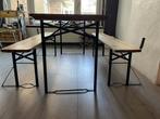 Inklapbare biertafel en bierbanken, Ophalen, Gebruikt, Inklapbaar, Rechthoekig