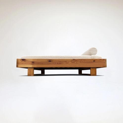 Ate van Apeldoorn dubbel daybed Houtwerk Hattem 1970s, Huis en Inrichting, Slaapkamer | Bedden, Gebruikt, Tweepersoons, 140 cm
