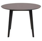 Mooie zwarte houten tafel 105 cm, Huis en Inrichting, Ophalen, Rond, Zo goed als nieuw, 75 cm of meer