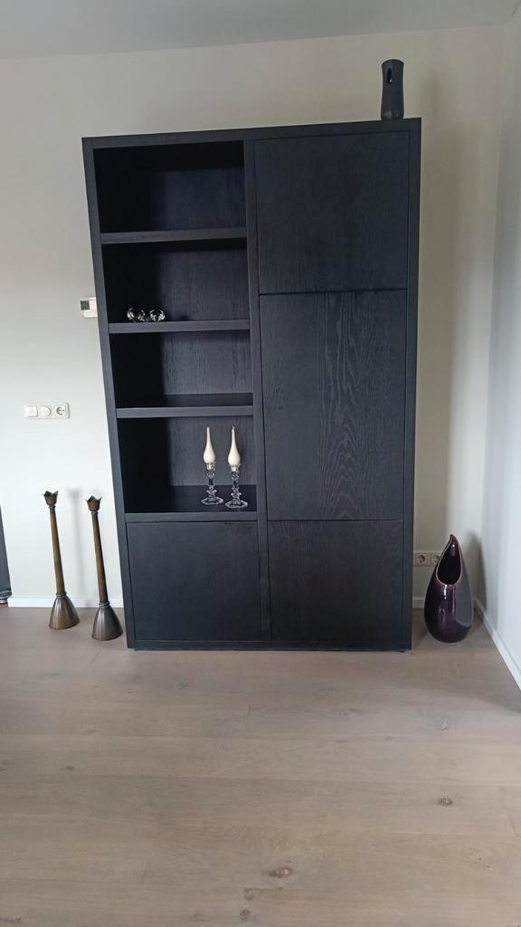 NIEUWSTAAT Opbergkast / Buffetkast Barcelona Zwart Eiken, Huis en Inrichting, Kasten | Wandmeubels, Zo goed als nieuw, 200 cm of meer