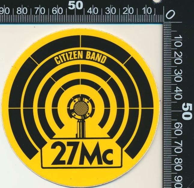 Sticker: 27 MC Citizen Band (Geel), Verzamelen, Stickers, Zo goed als nieuw, Film, Tv of Omroep, Ophalen of Verzenden