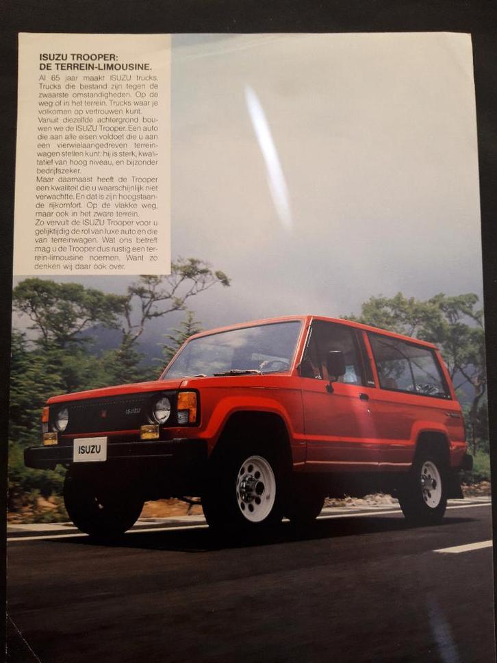 handout Isuzu Trooper oct '83, Boeken, Auto's | Folders en Tijdschriften, Zo goed als nieuw, Overige merken, Ophalen of Verzenden
