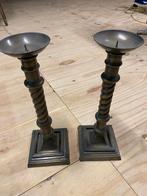 Bronzen Kandelaars - Set van 2, Antiek en Kunst, Antiek | Kandelaars, Ophalen of Verzenden, Koper of Brons