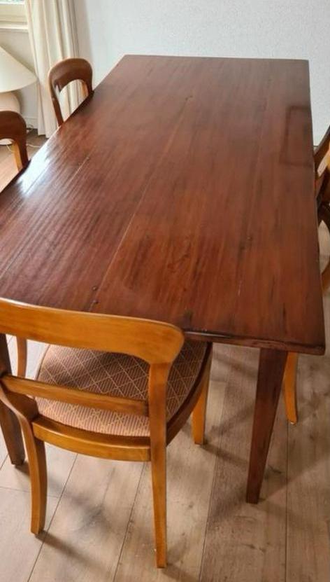 Kersenhouten Tafel 210x90  in Top Conditie + Stoelen!, Antiek en Kunst, Antiek | Meubels | Tafels, Ophalen of Verzenden