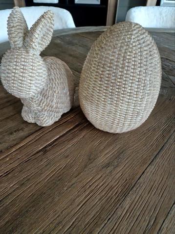 riviera maison country easter pasen ei konijn beige creme beschikbaar voor biedingen