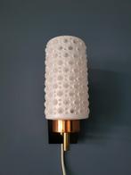 Vintage glazen wandlampje jaren 60, Ophalen of Verzenden, Zo goed als nieuw, Glas