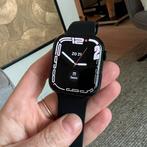 Apple Watch 8 45mm + Veel Bandjes, Sieraden, Tassen en Uiterlijk, Smartwatches, Ophalen, Zwart, IOS, Waterdicht