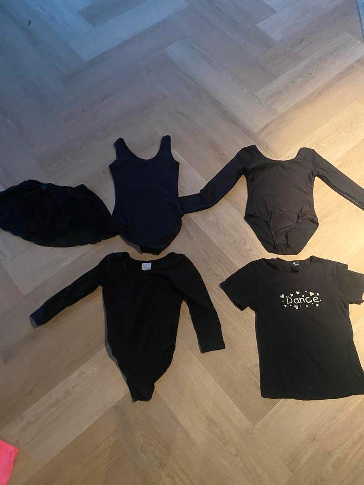 Zwart Balletpakje Maat 140 jazz turnen dancestiek dans dance, Sport en Fitness, Ballet, Gebruikt, Kleding, Ophalen of Verzenden