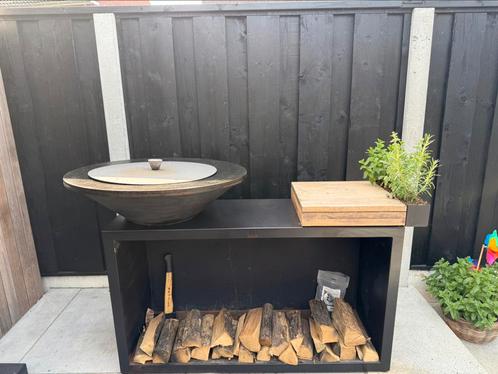 Ofyr 85 island black - teak hout, Tuin en Terras, Buitenkeukens, Ophalen