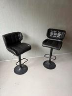 2 Stijlvolle Barstoelen / Barkrukken, Ophalen, Gebruikt, In hoogte verstelbaar, 60 tot 90 cm
