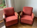 Twee fauteuils jaren 60, Minder dan 75 cm, Gebruikt, Hout, 50 tot 75 cm