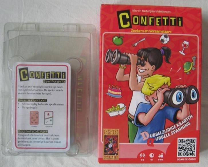 999 Games - Confetti (Zoekers en Verzamelaars), Hobby en Vrije tijd, Gezelschapsspellen | Kaartspellen, Zo goed als nieuw, Ophalen of Verzenden