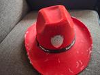 Jupiler cowboyhoed rood met embleem, Kleding | Heren, Ophalen of Verzenden, Zo goed als nieuw, One size fits all