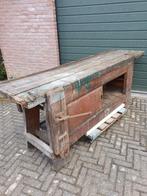 Antieke houten werkbank, Doe-het-zelf en Verbouw, Werkbanken, Ophalen, Gebruikt, 170 cm of meer, Bankschroef