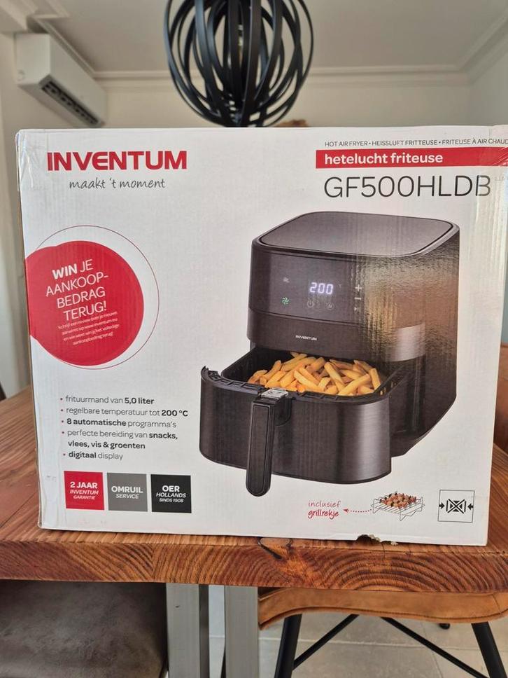 Inventum GF500HLDB Airfryer - nieuw!, Witgoed en Apparatuur, Frituurpannen, Nieuw, 4 liter of meer, Uitneembare binnenpan, Ophalen