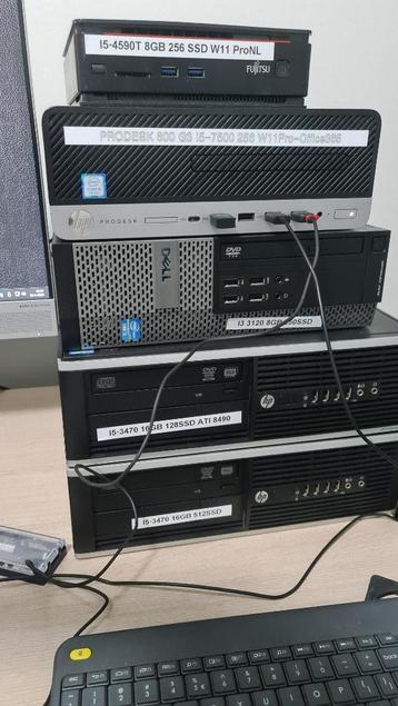 Meerdere Desktop PC’s met 21” Scherm beschikbaar voor biedingen