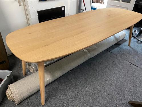 Tafel 260x100 deens ovaal blank eiken model elijah, Huis en Inrichting, Tafels | Eettafels, Nieuw, 100 tot 150 cm, 200 cm of meer