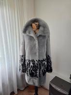 Karen Milken Grey Snow Leopard faux fur dames jas., Ophalen of Verzenden, Zo goed als nieuw, Maat 38/40 (M), Grijs