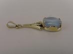 Gouden hanger met blauwe steen                           G20, Gebruikt, Overige voorstellingen, Blauw, .