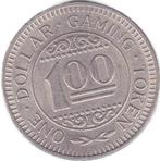 ONE  DOLLAR   GAMING TOKEN, Postzegels en Munten, Penningen en Medailles, Verzenden, Overige materialen