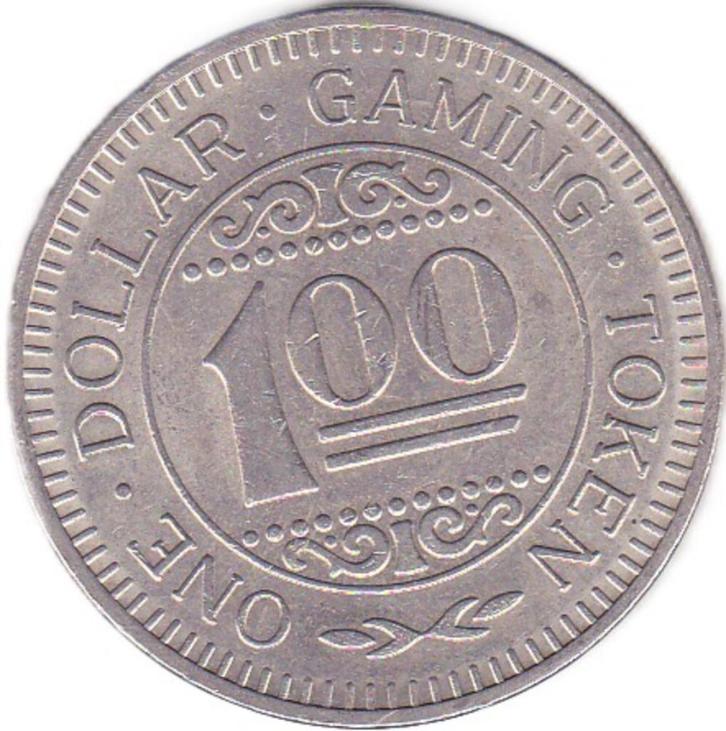 ONE  DOLLAR   GAMING TOKEN, Postzegels en Munten, Penningen en Medailles, Overige materialen, Verzenden