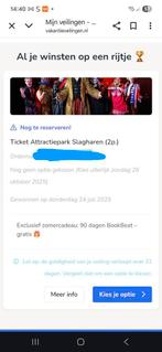 2 kaartjes slagharen tot 26 oktober, Tickets en Kaartjes, Drie personen of meer, Ticket of Toegangskaart